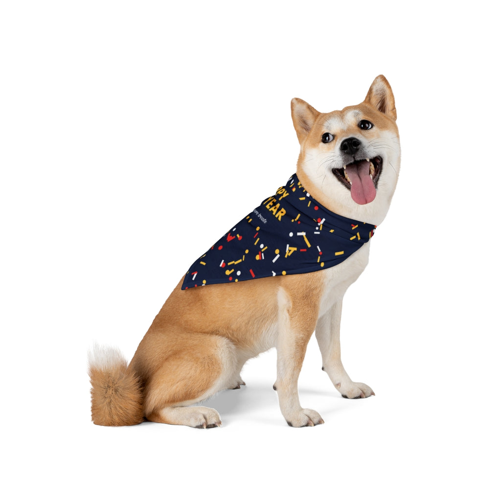 Happy New Year Pet Bandana - dog and cat product photo (view 5)