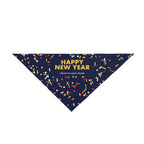 Happy New Year Pet Bandana - dog and cat product photo