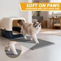 Double-layer waterproof cat litter mat trapping litter at the box exit