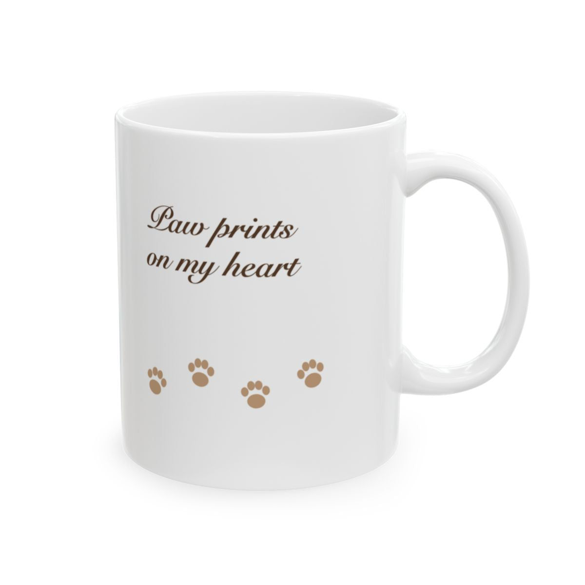 Paw Prints On My Heart Memorial Mug - dog and cat product photo (view 4)