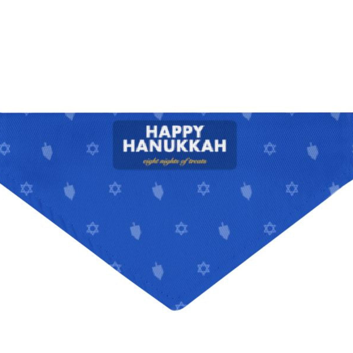 Happy Hanukkah Clip-On Pet Bandana detail