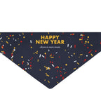 Happy New Year Clip-On Pet Bandana detail