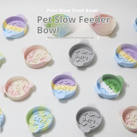 Pet Slow-feeding Silicone Bowl