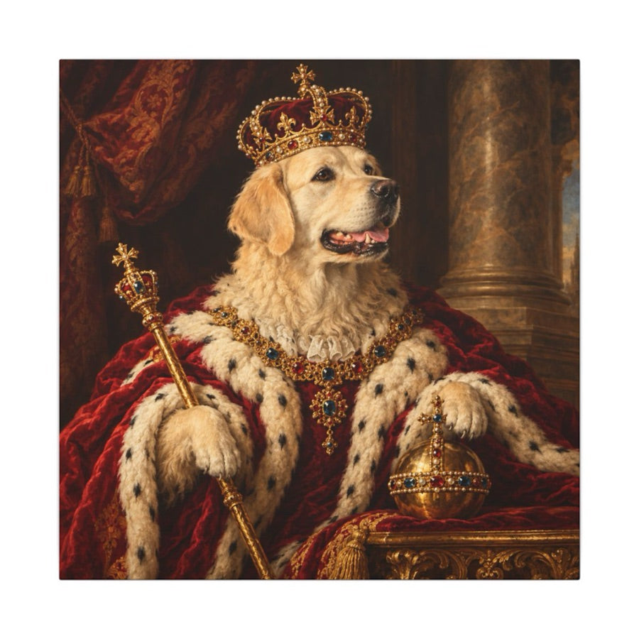 Pet portrait canvas, 16x16 in, front view
