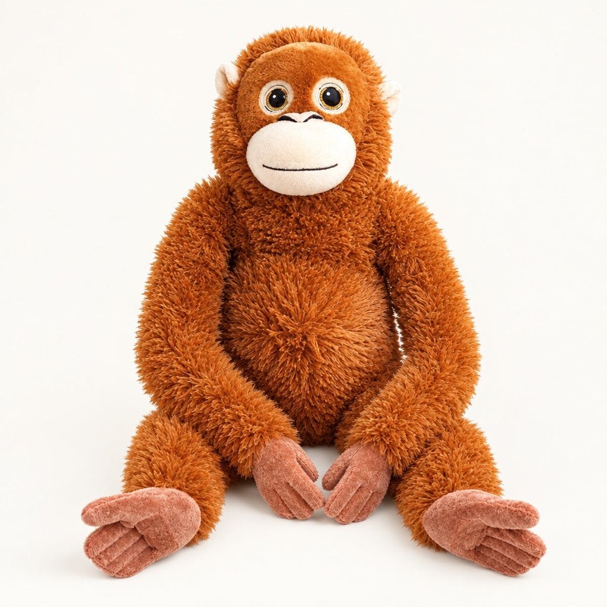 Punch Monkey orangutan plush sitting, front view