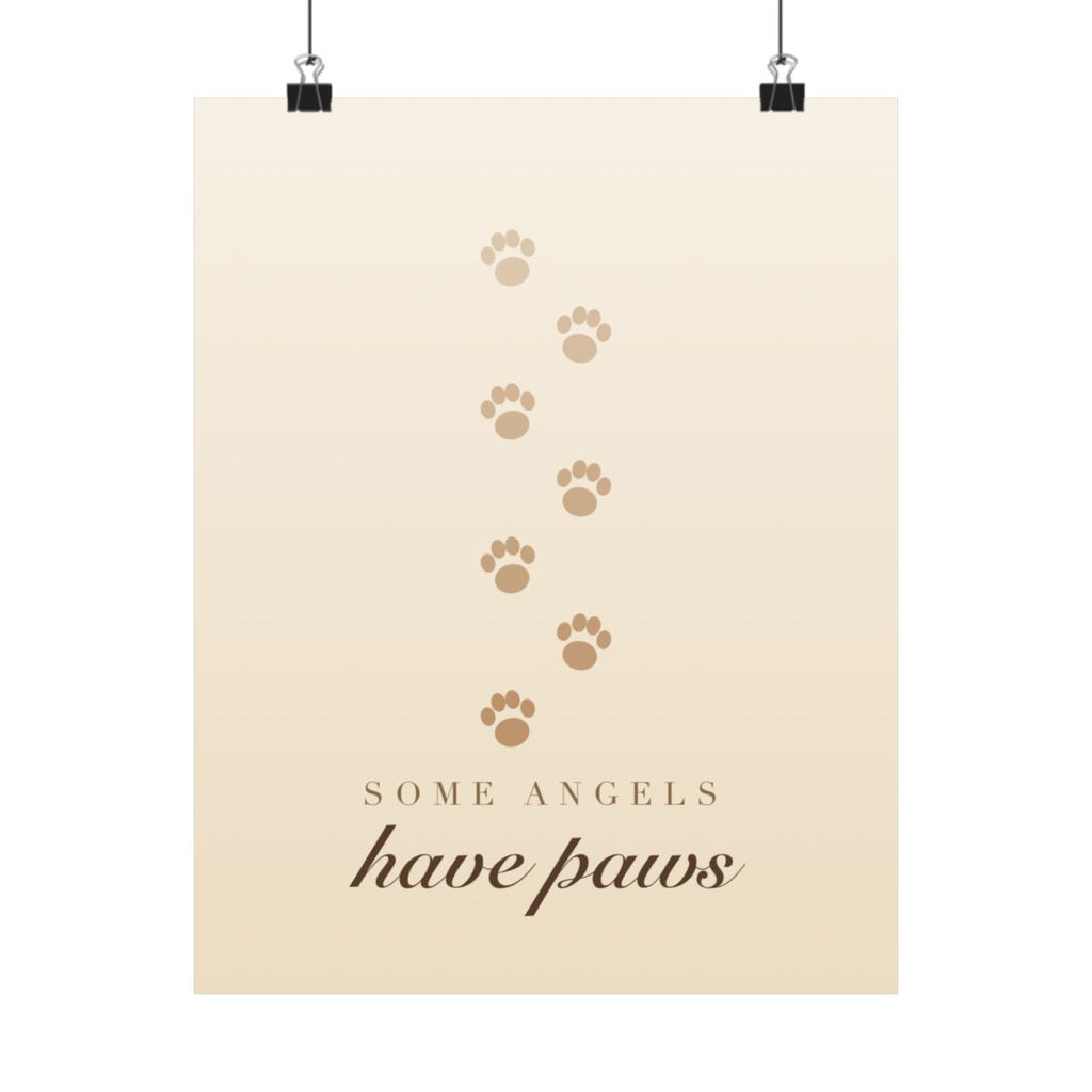 Some Angels Have Paws Memorial Print - dog and cat product photo