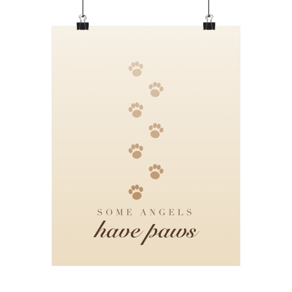 Some Angels Have Paws Memorial Print - dog and cat product photo