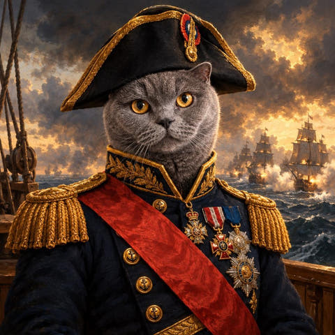 Custom British Shorthair Portrait: a portrait made by PetFOMO from one photo