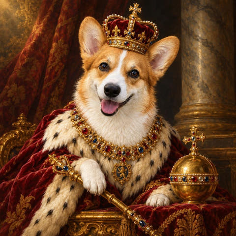 Custom Pembroke Welsh Corgi Portrait: a portrait made by PetFOMO from one photo