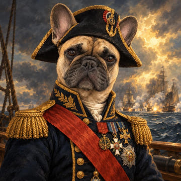 French Bulldog in this portrait style
