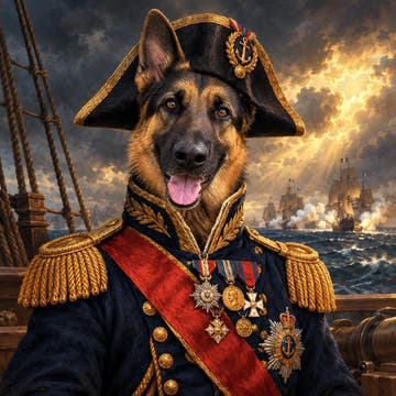 German Shepherd in this portrait style
