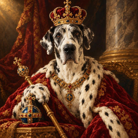 Custom Great Dane Portrait: a portrait made by PetFOMO from one photo