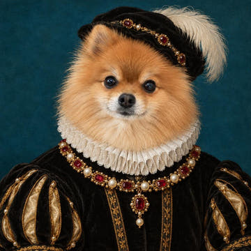 Pomeranian in this portrait style