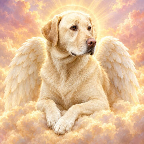 Example pet portrait made by PetFOMO from one photo