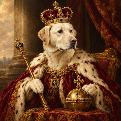 Example pet portrait made by PetFOMO from one photo